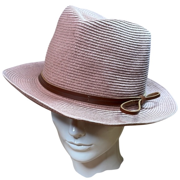 ANTHROPOLOGIE NWT Blush Pink Panama Style Hat O/S - Picture 1 of 6